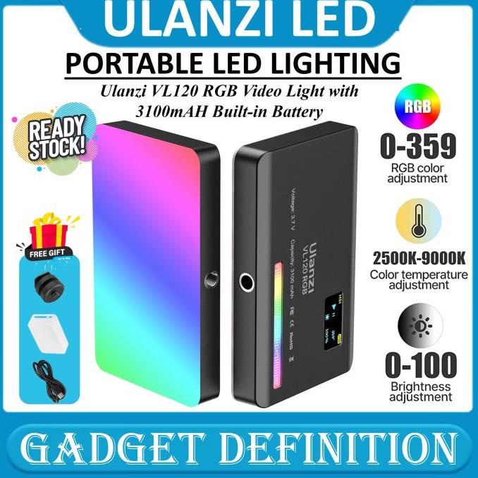 ULANZI VL120 RGB 20 Light Effect Lampu Studio LED Vlog Video VL-120