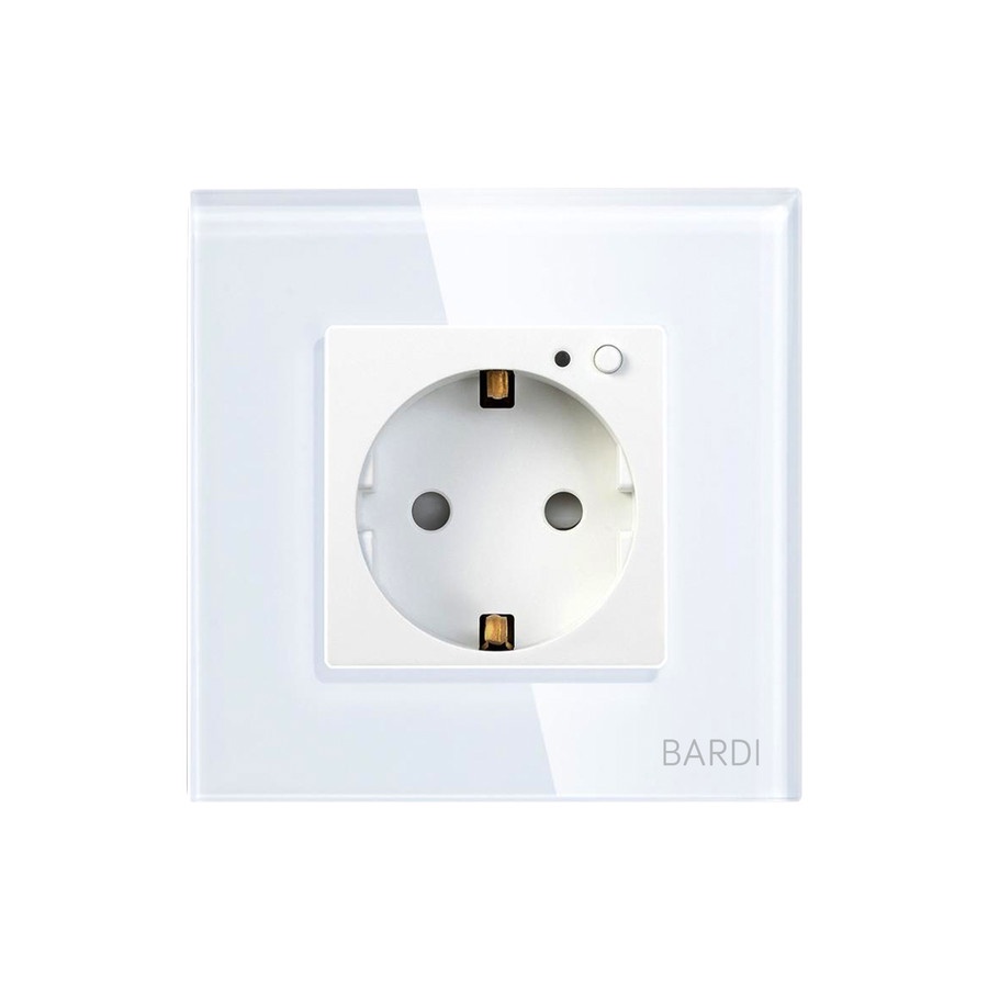 BARDI Smart Wall Socket Wifi EU Hitam Putih Colokan Stop Kontak Dinding Otomatis Home Automation