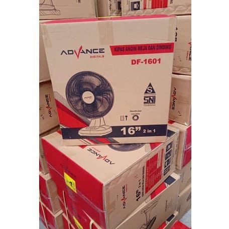 NEW KIPAS ANGIN ADVANCE DF1601 2IN1 16&quot; DESK FAN WALL FAN ADVANCE DF 1601 BERGARANSI RESMI