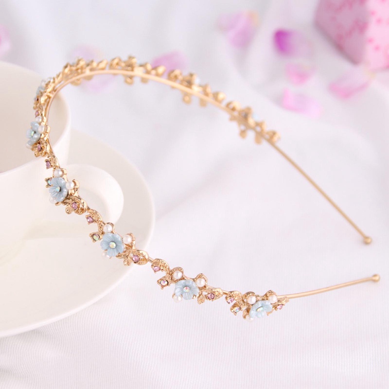 Panas Kristal Berlian Imitasi Mutiara Gelombang Hairband Wanita Pengantin Pernikahan Tiara Aksesoris Rambut Mahkota Bando Fashion Hairwear