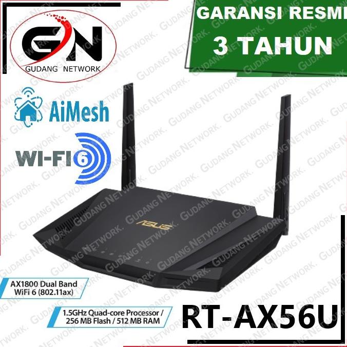 ASUS RT-AX56U AX1800 Dual Band WiFi 6 (802.11ax) Wireless Router