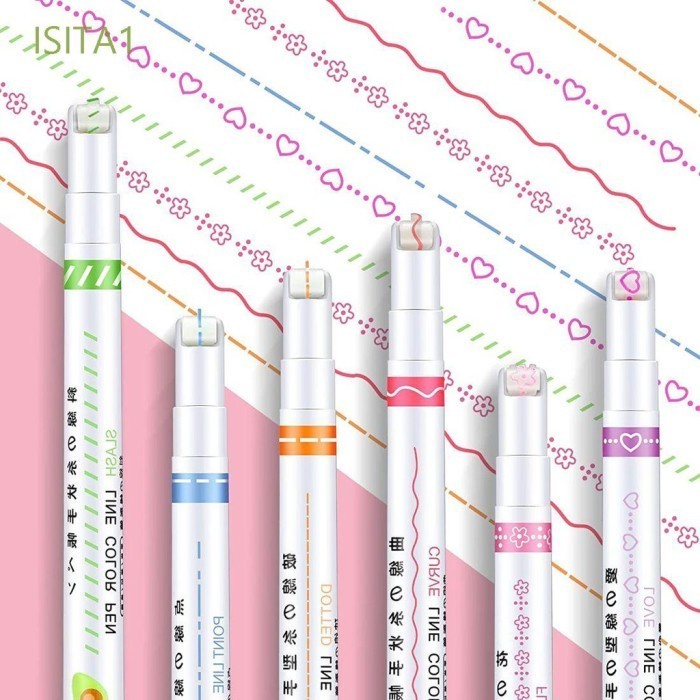 barokahgamis CURVE HIGHLIGHTER PEN ISI 6