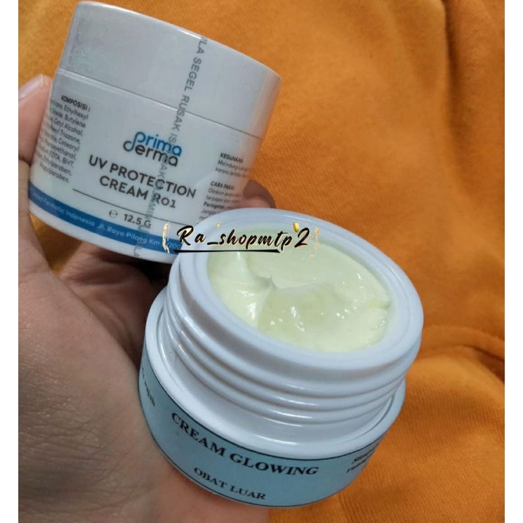 cream malam glowing + Cream siang primaderma