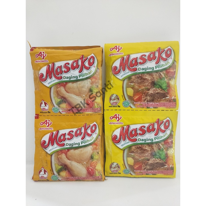 

Masako | Bumbu Kaldu Penyedap Rasa Ayam dan Sapi | 9 Gram (1 Renceng)