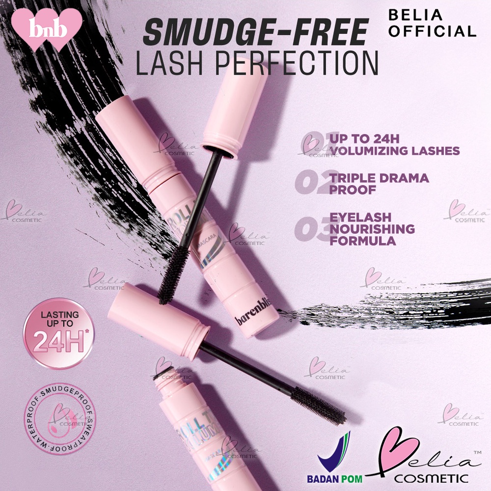❤ BELIA ❤ BNB barenbliss Korean Roll To Volume Mascara | Long Lasting Waterproof Smudgeproof | BPOM