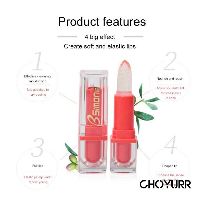 【COD】Lip Balm Glitter Lip Serum Plant Oil-Based Lasting Moist Lip BalmMoisturizing Liptint Pelembab Perubahan Warna Lipstick Lip Care Deep Hydration-CH