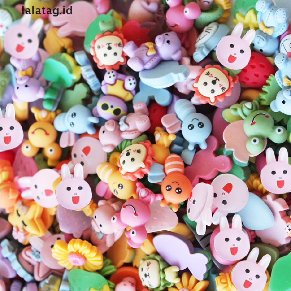 [lalatag] 50pcs Campuran Kartun Resin Flatback Cabochons Scrapbooking Craft DIY Aksesoris [ID]