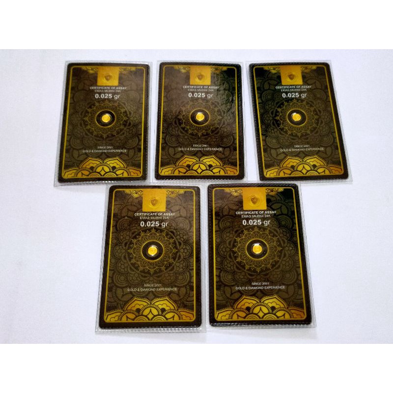 Minigold 0,025 gram emas 24 karat
