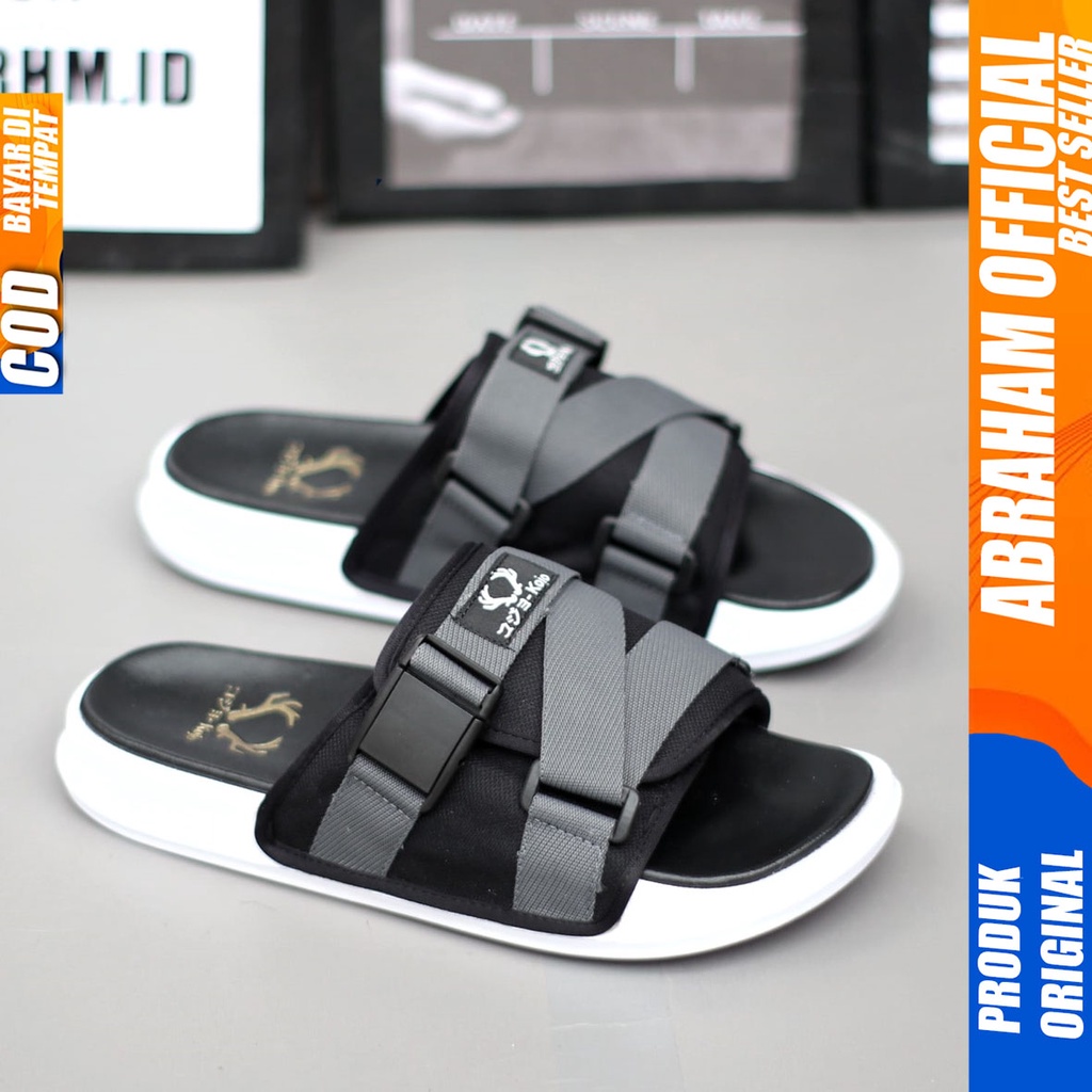 Sandal Selop Pria Sendal Slide Ringan Distro Abraham Franky