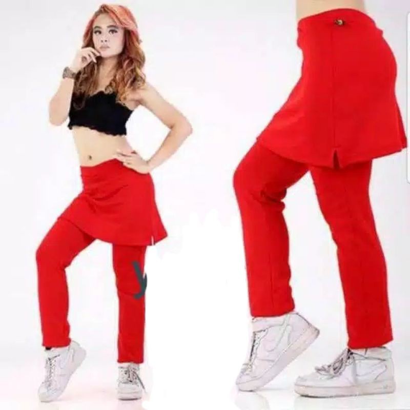 CELANA SENAM WANITA MODE ROK / celana senam panjang wanita/ celana olahraga wanita /celana joger leg