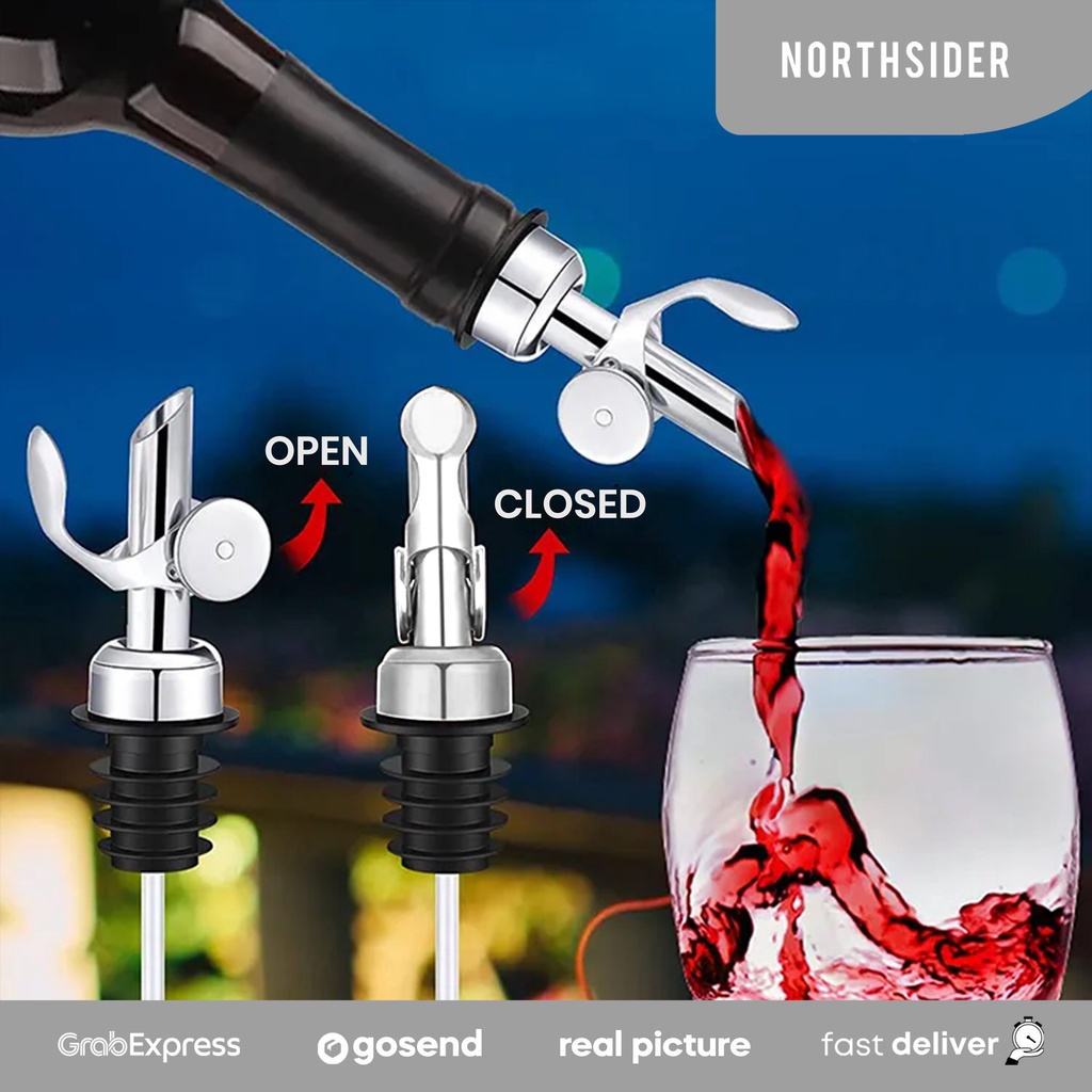 BOTTLE POURER SMOOTH STOPPER TUTUP BOTOL LIQUOR WHISKEY WINE - CF-BP1