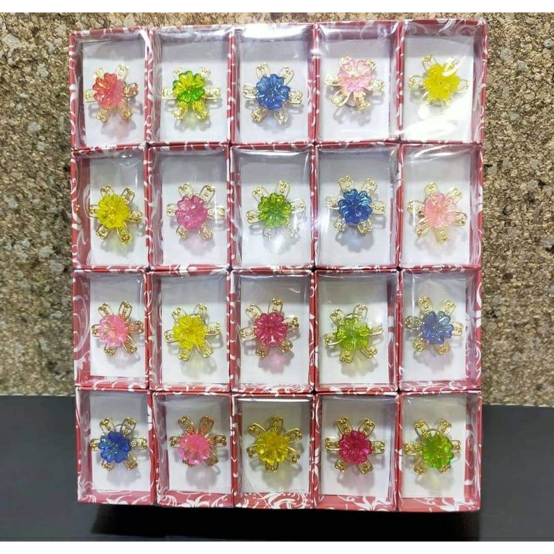 ISI 50 PCS SOUVENIR BROS BUNGA KEMASAN BOX MIKA
