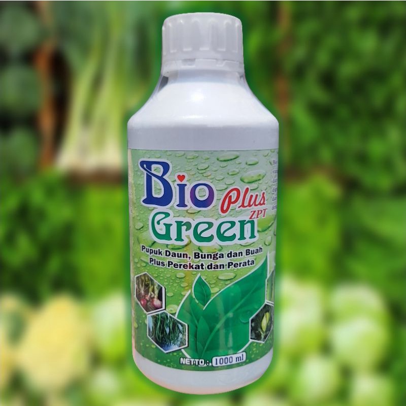 BIO GREEN PLUS ZPT / PUPUK DAUN, BUNGA DAN BUAH PLUS PEREKAT DAN PERATA 1 LITER / BIOGREEN /PUPUK DA