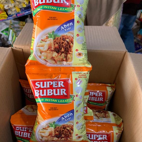 

⚡TOK SIAP 【COD Super bubur abon sapi renceng isi 6 pcs x 49gr bubur instan