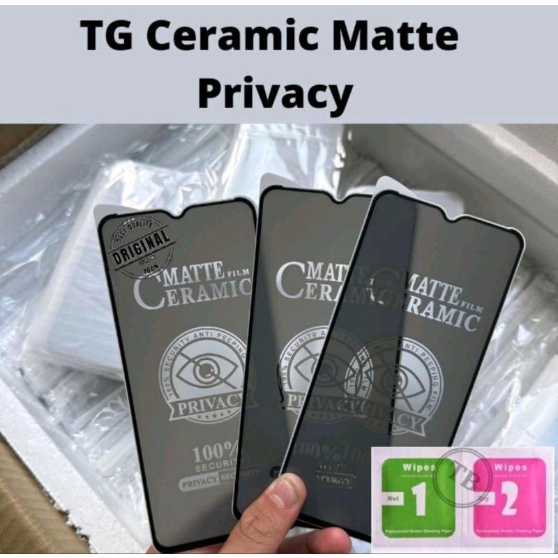 TG Tempered Glass Realme 6 Anti Gores Ceramic Spy Matte Ful Layar