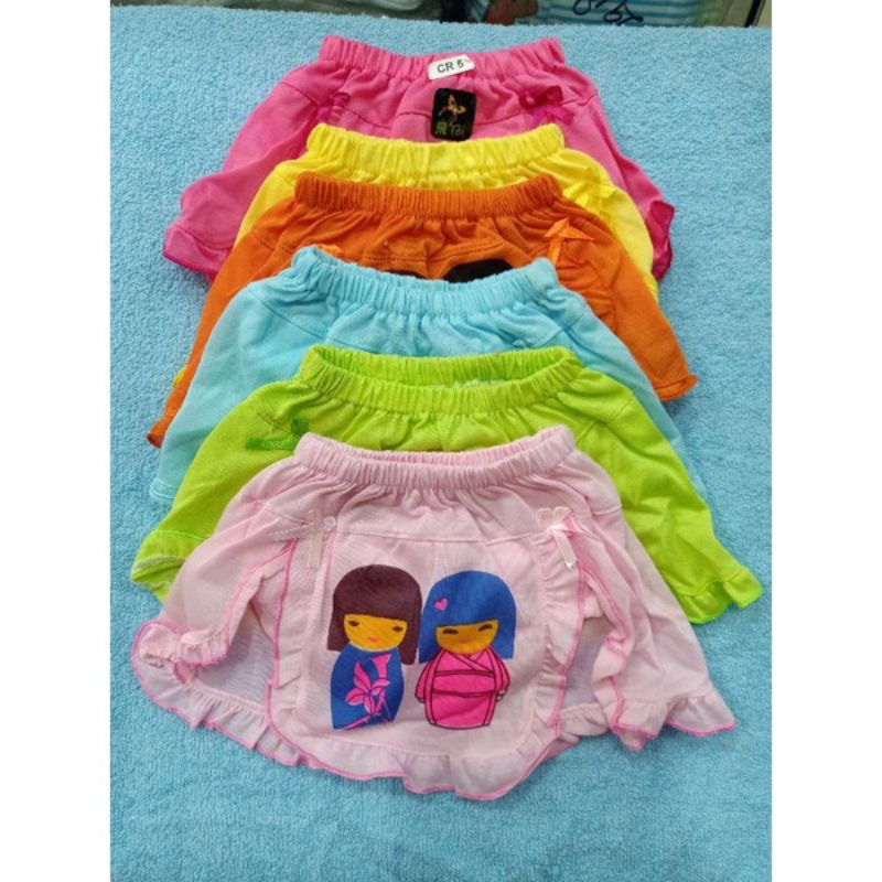 Celana rok bayi sablon isi 3pcs | Celana dalam rok bayi umur 6 - 18 bln