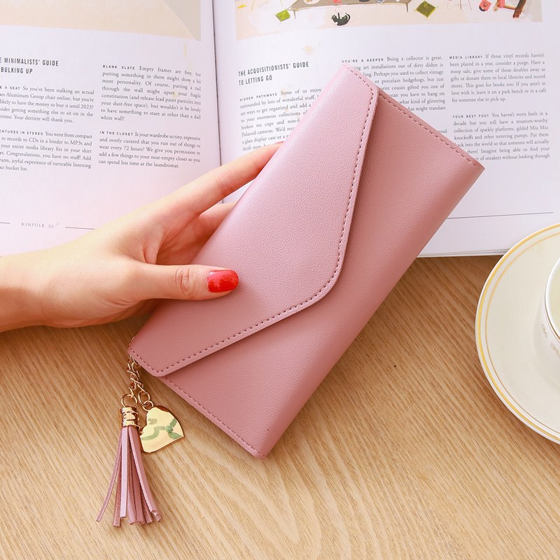 Dompet wanita model panjang dan tipis (80 gr)/ dompet model korea / retro wallet pouch /women wallet