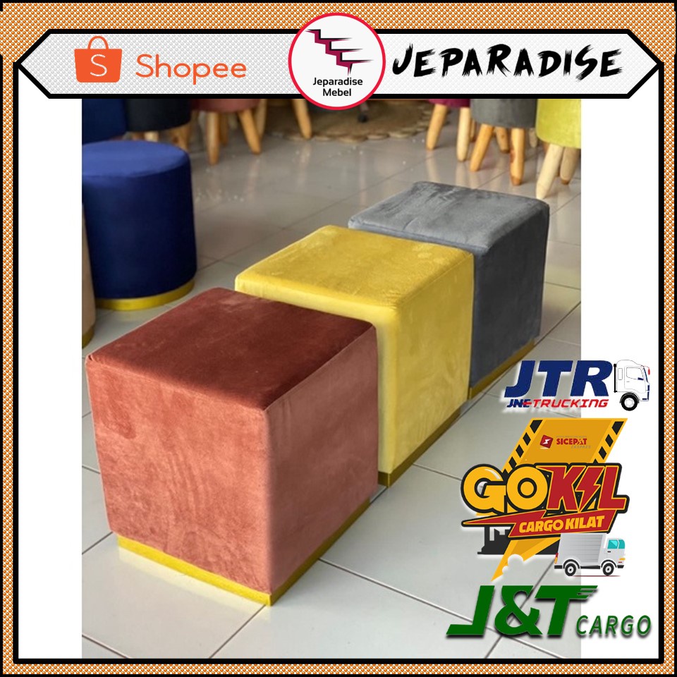 Stool puff stool kotak stool ottoman stool bulat / kursi sofa / stool sofa / sofa kaki besi / stool meja rias / kursi meja rias STOOL KOTAK OTTOMAN STOOL LUCU KOTAK KURSI KECIL OTTOMAN MINIMALIS UNIK meja rias ruang tamu teras cafe ruang tunggu