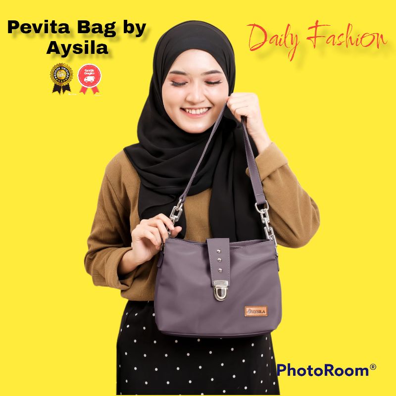 PEVITA BAG BY AYSILA BAHAN CHOCOLY ANTI AIR WATERPROOF PREMIUM TAS SELEMPANG