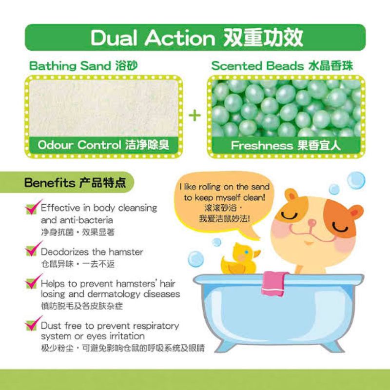 Sanbbi 1kg Ukuran Besar Hamster Bathing Sand/Pasir Mandi Hamster
