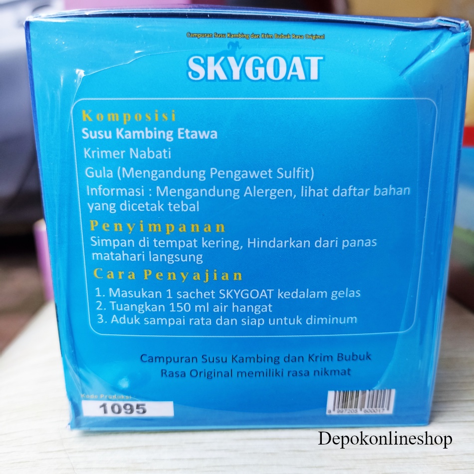 Susu Kambing Etawa Bubuk Original Skygoat 1 Box Isi 10 Sachet Rasa Original atau Coklat BPOM Susu Ettawa Asli