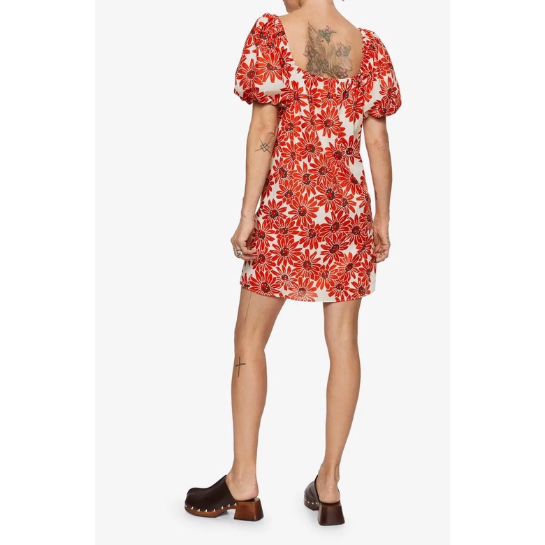 MN printed cotton flora button dress