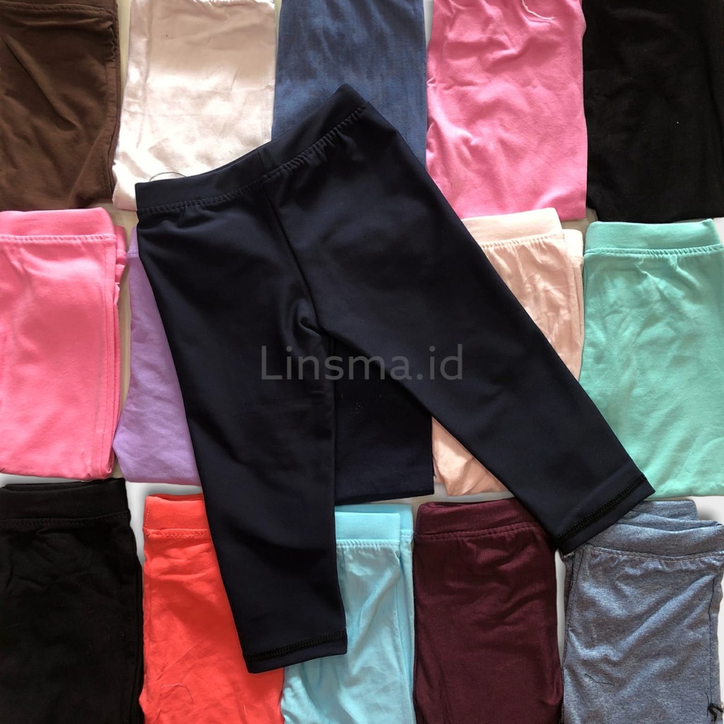 Legging Anak Bayi Perempuan Motif Polos Usia 0 - 8 Tahun | Lejing Anak