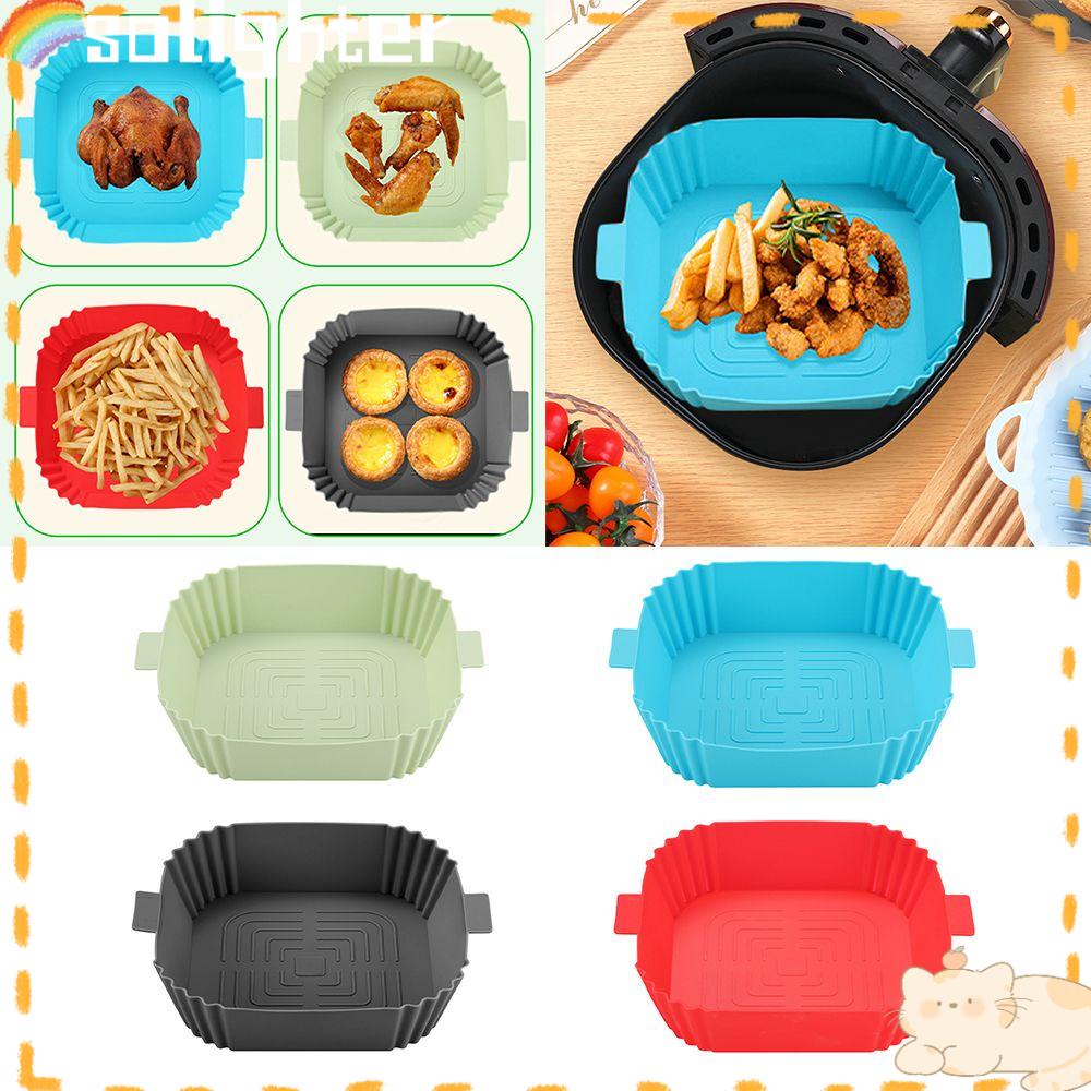 Solighter Air Fryer Silicone Pot Fried Chicken Grill Pan Keranjang Pengganti