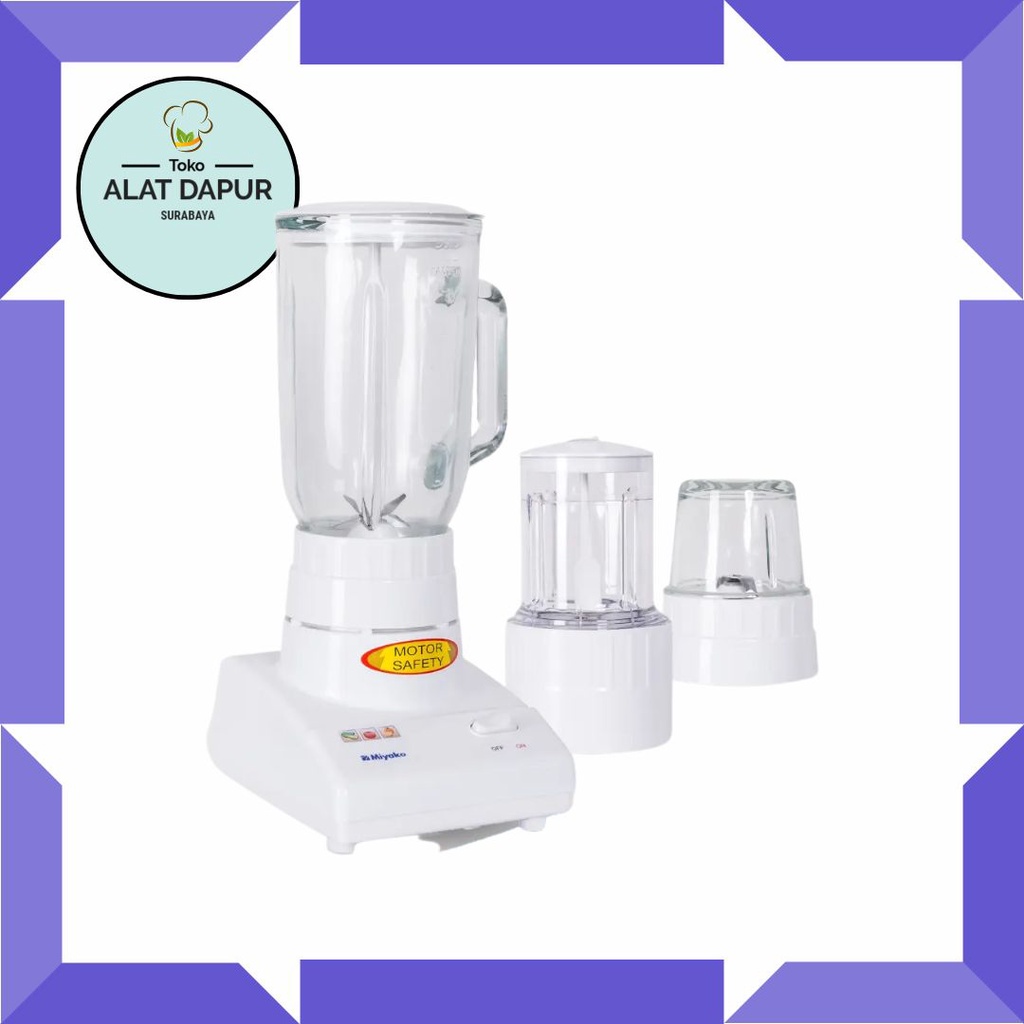 Blender Miyako Kaca 3 tabung  BL 102GS- 102 GS  Penggiling  Bumbu basah &amp; kering