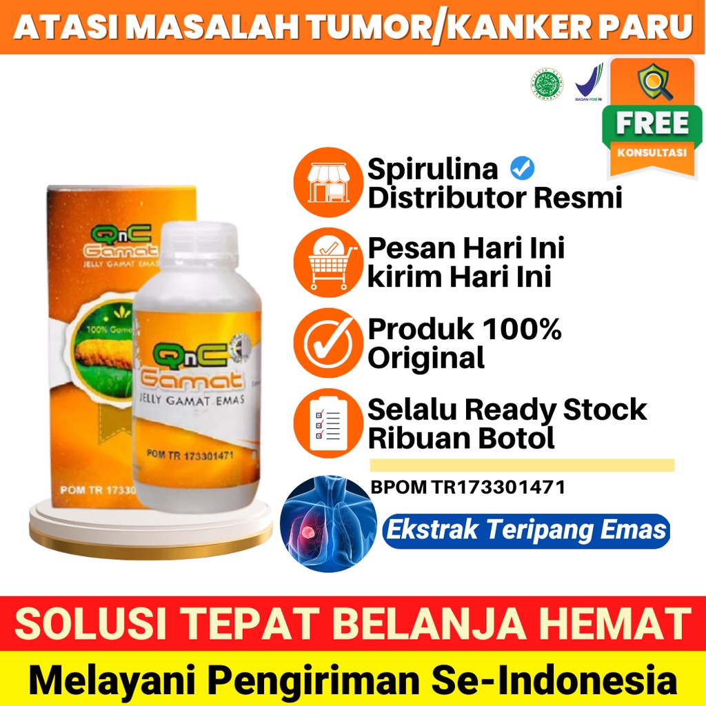 Obat Tumor Paru Kanker Paru Tumor Ganas Jinak Hamartoma Adenoma QnC Jelly Gamat ORI Penyembuhan Peny