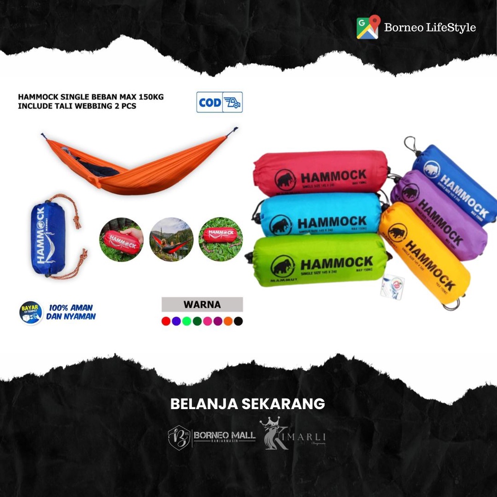 BMOS001 // Hammock Mammut / Ayunan Outdoor Camping By. Borneo mall