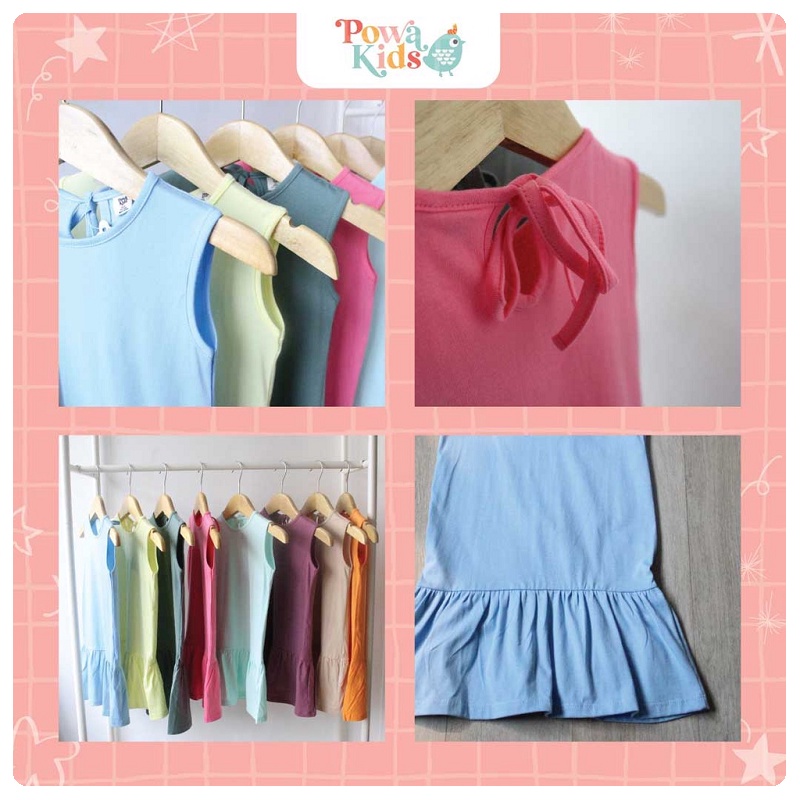 Powa Kids Natsu Summer Sleeveless Dress | Baju Dress Anak