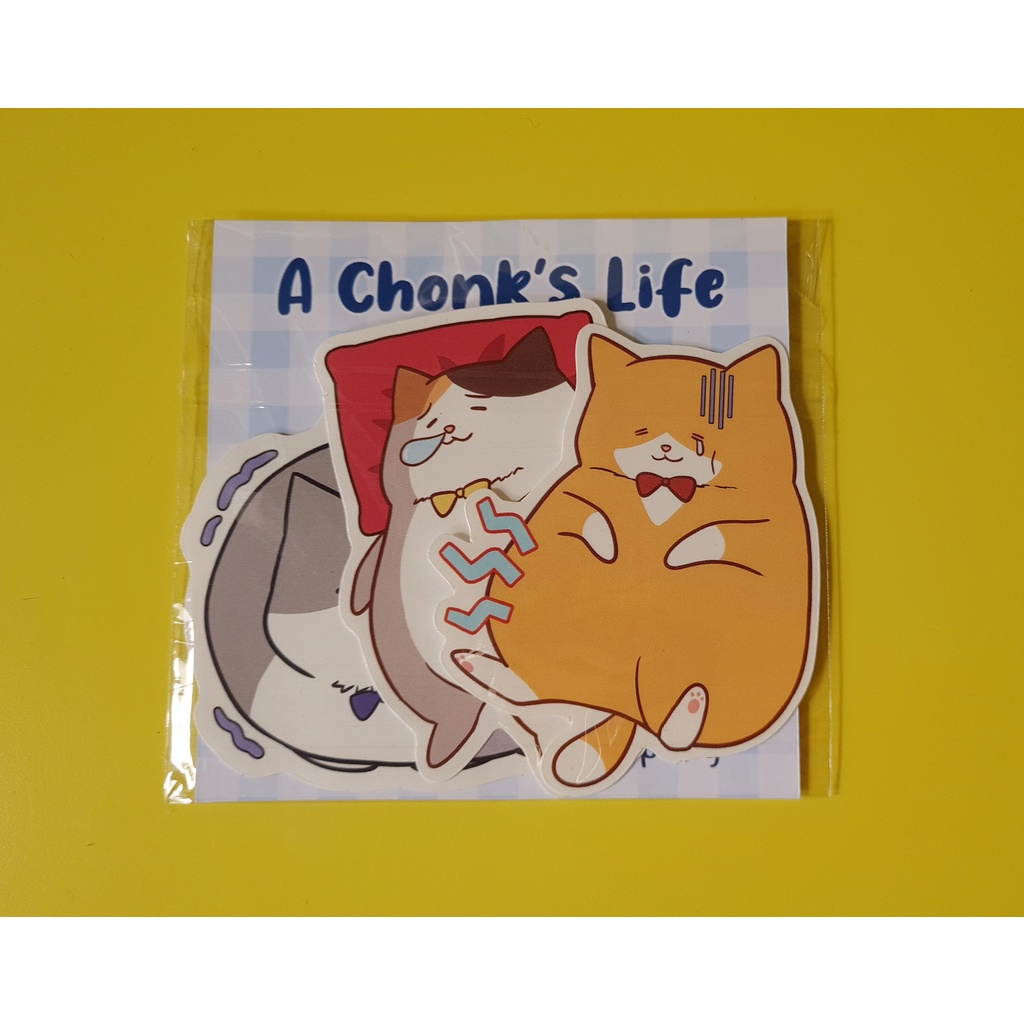 

Stiker Set WKK - A Chonk's Life Stiker Kucing Gendut