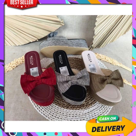 Wedges Wanita Kondangan Simple Elegan Import Sendal Jepit Remaja Pernikahan Keren Lebaran Slop Dewas