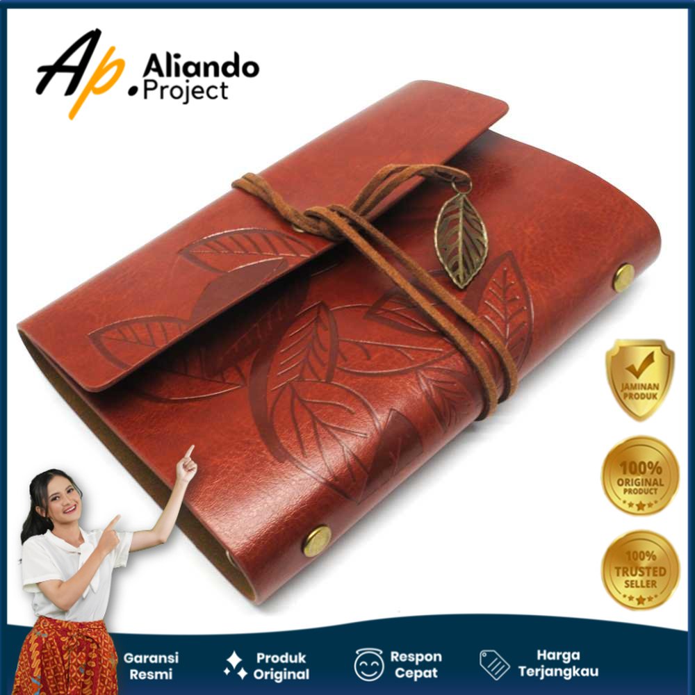 

Buku Catatan Binder Kulit Retro Leaf Kertas B7 Modern Original Unik Murah Terjangkau Garansi