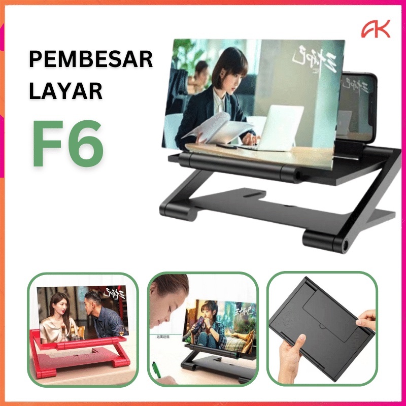 AR KACA PEMBESAR LAYAR HP SMARTPHONE 3D / SCREEN F6 LIPAT PORTABLE