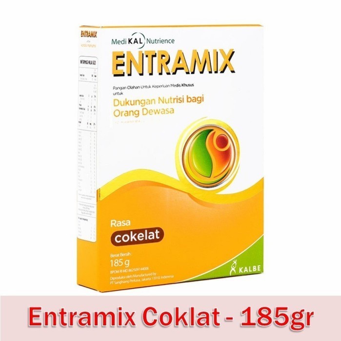 

[BISA COD] ENTRAMIX PROTEIN SUSU VANILLA / COKELAT. Nutrisi Lengkap Dewasa Lansia - COKELAT