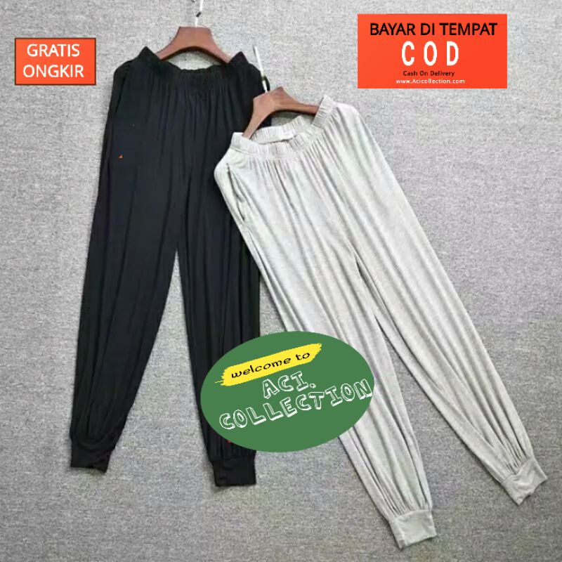 Celana Aladin Ban Panjang Size Standar / celamis Muslimah / Innerpants Murah / Celana Tidur Panjang