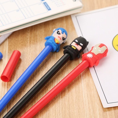 6pcs Pena Pen Pulpen Gel Set Tinta Cair Super Hero OSM-ST0159