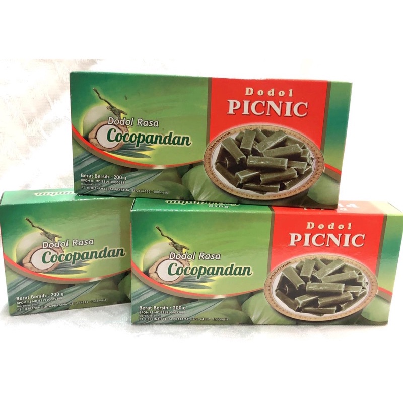 

DODOL PICNIC RASA DURIAN & DODOL PICNIC COCOPANDAN KEMASAN 200GR