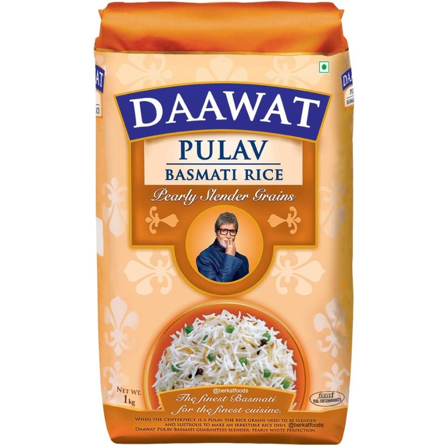 

Basmati Rice Daawat Pulav Premium / Beras Basmaati India Pulau 1Kg