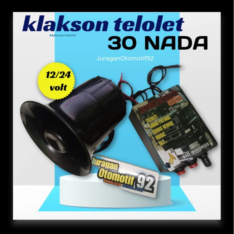 klakson telolet universal 12/24 volt hewan dll Elektrik 24VOLT