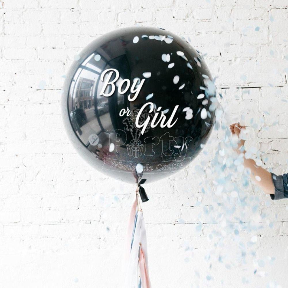 [Elegan] Confetti Biru Gadis Bayi Shower Anak Laki-Laki Tema Pesta Gender Reveal Peralatan Makan Set