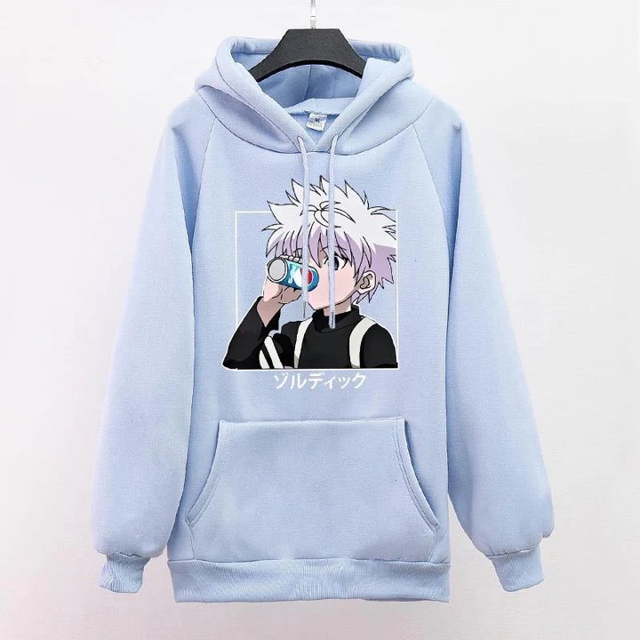 Jumper Hoodie X HUNTER  Killua Zoldyk II  Sweater Hoodie Trendy II Sweter Oblong Topi Size M - XL ( Pria &amp; Wanita / Anak &amp; Dewasa )