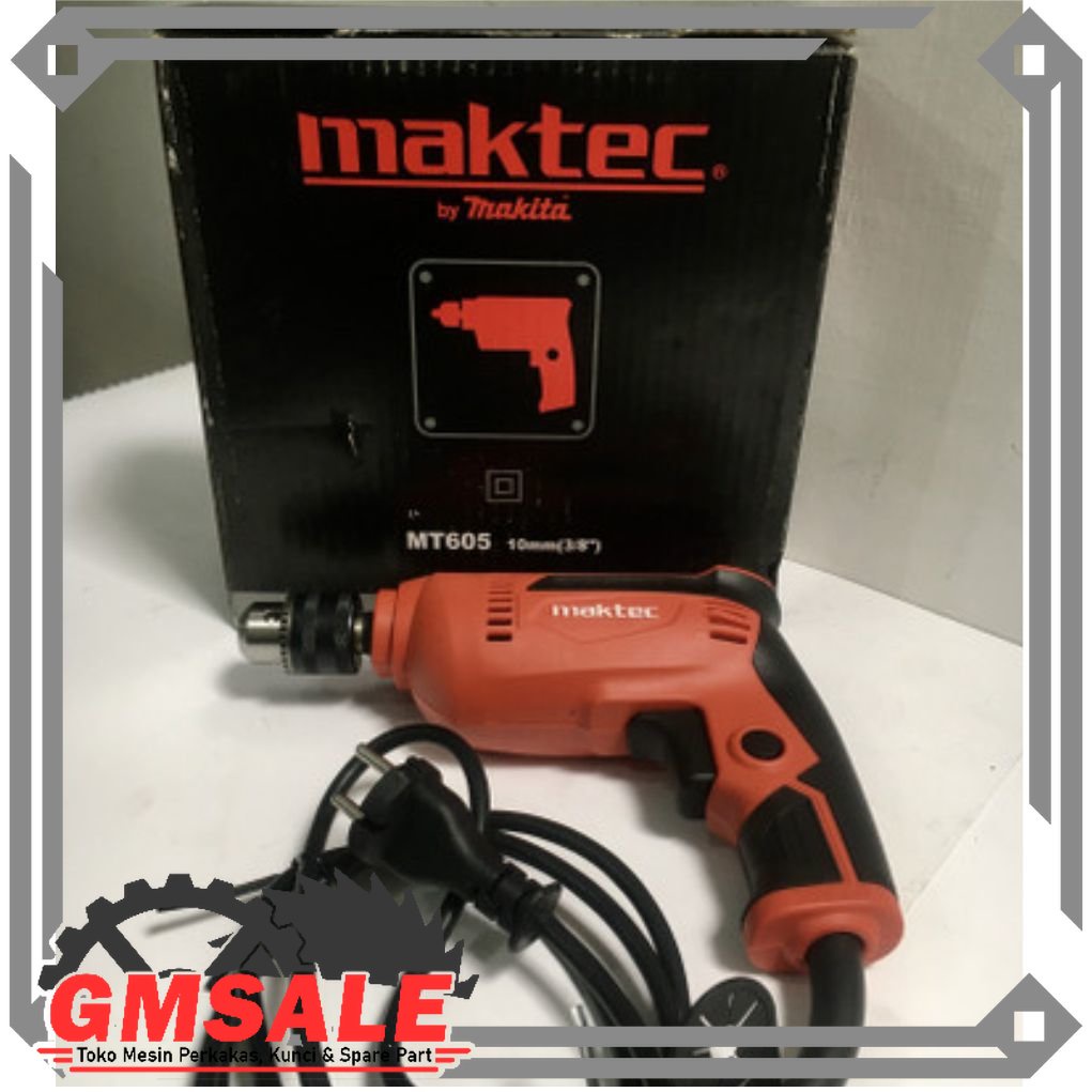 Electric Drill 10mm MT-605 MAKTEC Mesin Bor Tangan Electric Hand Drill 10mm MT605 MAKTEC