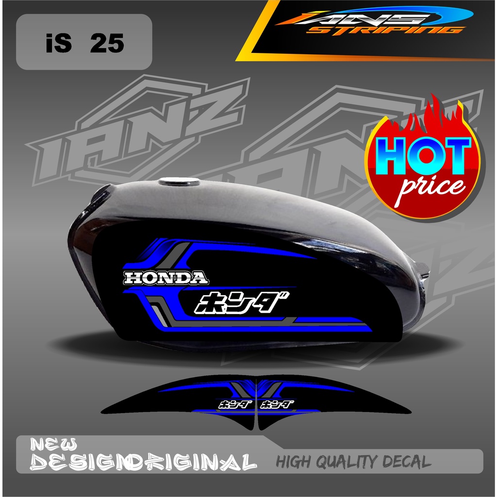 CUSTOM CB 100 STRIPING VARIASI HOLOGRAM / STIKER CB 100 CUSTOM HOLOGRAM DAN NON HOLOGRAM IS25