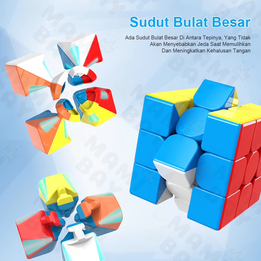 Mamibayi Rubik 3x3 Magnetic Magic Cube/Kubus Ajaib/MoYu Meilong/Speed Cube 3x3