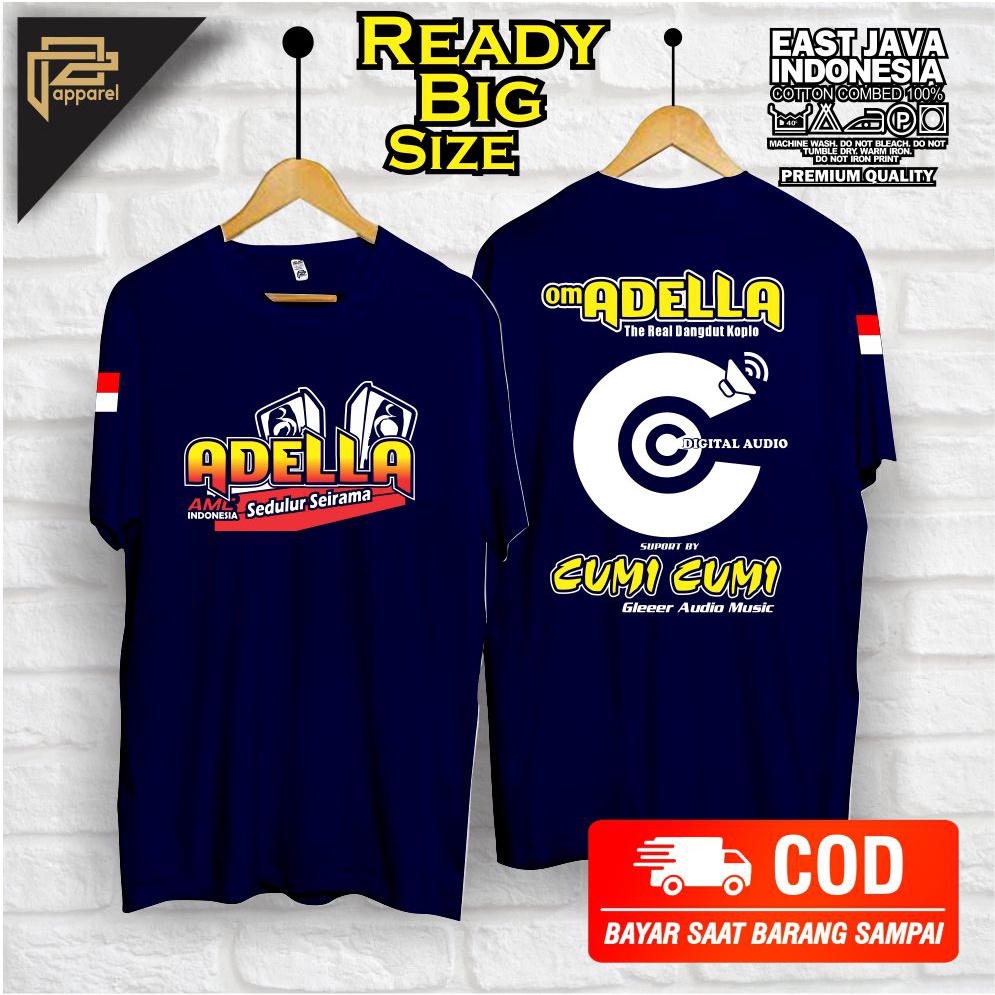 Baju kaos ADELLA music AMC cumi cumi audio big size jumbo
