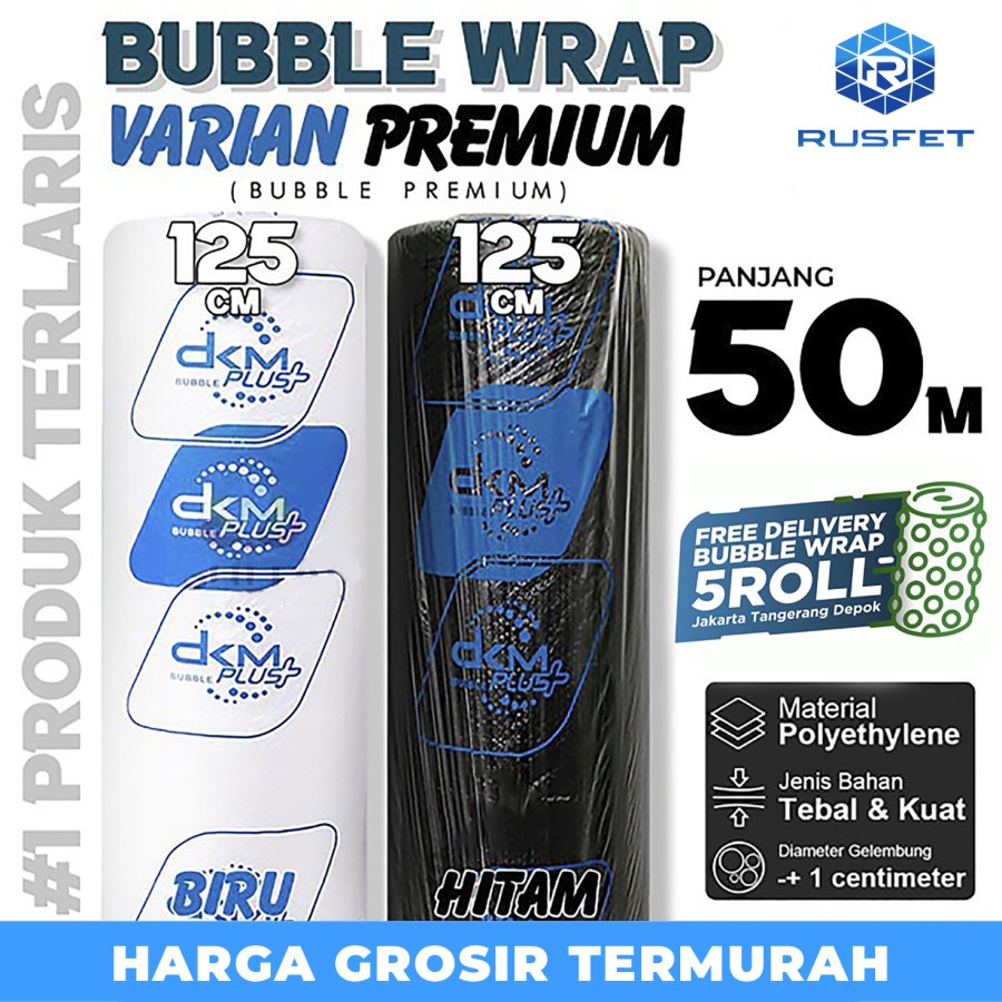 

bubble wrap 125cm x 50 meter 1 roll Plastik bubble wrap TERMURAH