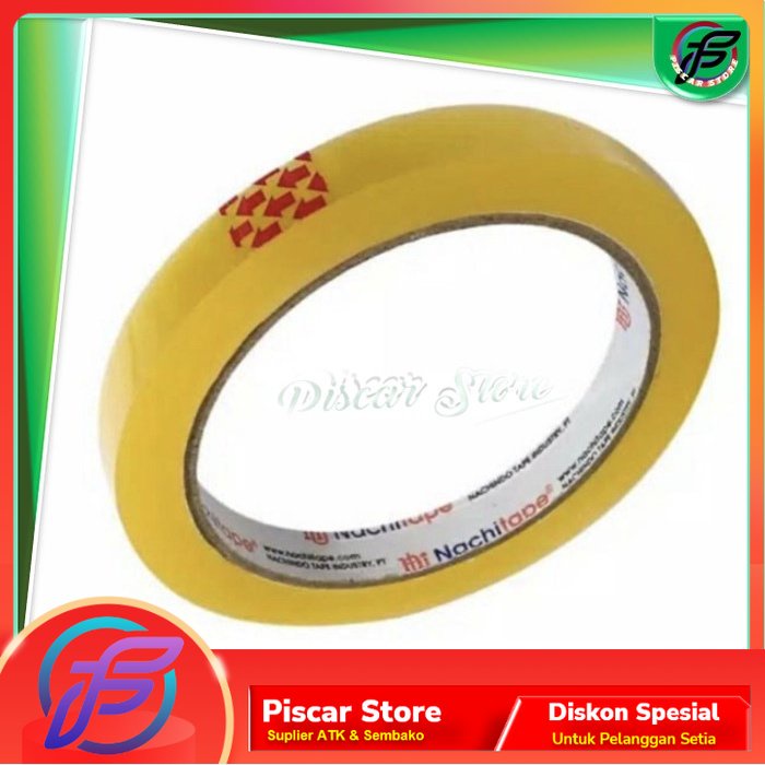 

Isolasi Selotip Nachi Kuning 12 mm / 1/2 Inch x 72 Yard 100% Original